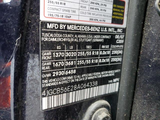 4JGCB56E28A064338 - 2008 MERCEDES-BENZ R 350 BLUE photo 13