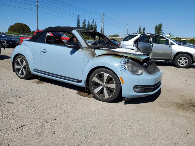 3VW7A7AT5DM801052 - 2013 VOLKSWAGEN BEETLE TURBO TURQUOISE photo 4