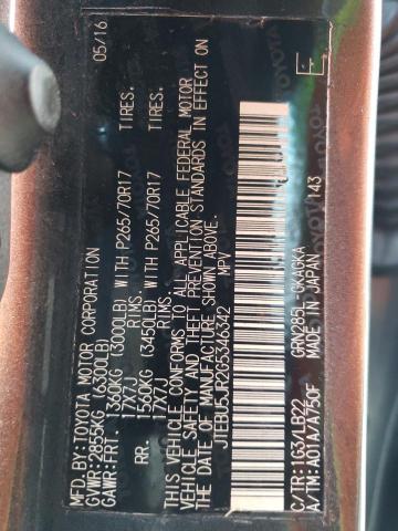 JTEBU5JR2G5346342 - 2016 TOYOTA 4RUNNER SR5/SR5 PREMIUM GRAY photo 12