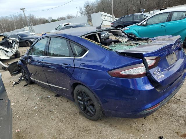 3FA6P0H77GR375990 - 2016 FORD FUSION SE BLUE photo 2