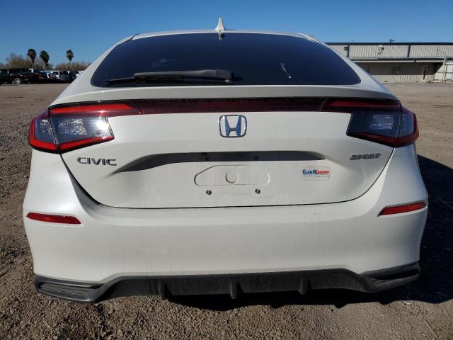 19XFL2H81PE004647 - 2023 HONDA CIVIC SPORT WHITE photo 6