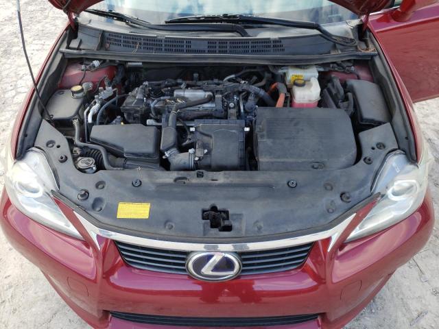 JTHKD5BH3C2114949 - 2012 LEXUS CT 200 RED photo 11