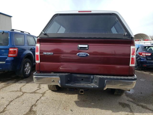 1FTRX14849FB22704 - 2009 FORD F150 SUPER MAROON photo 6