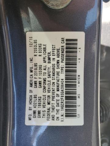 1HGCR2F85GA096404 - 2016 HONDA ACCORD EXL GRAY photo 13