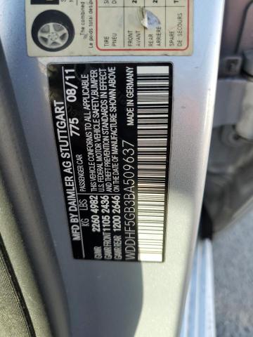 WDDHF5GB3BA509637 - 2011 MERCEDES-BENZ E 350 SILVER photo 12