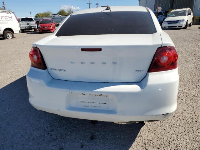 1C3CDZCB4CN186138 - 2012 DODGE AVENGER SXT WHITE photo 6