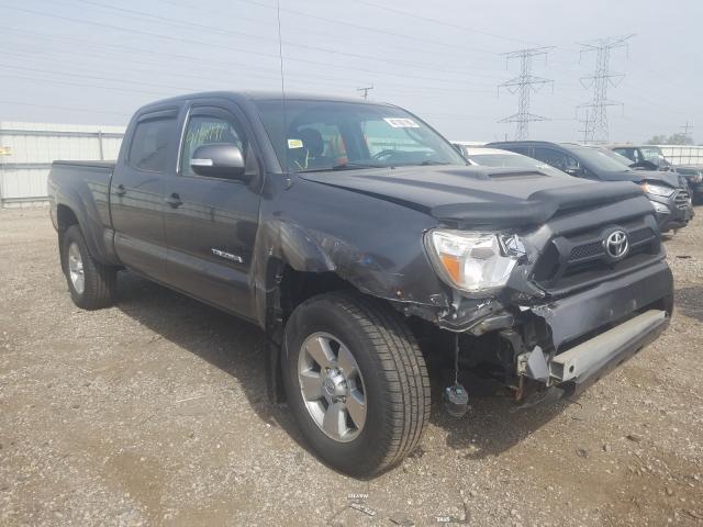 3TMMU4FN4EM064613 - 2014 TOYOTA TACOMA DOUBLE CAB LONG BED GRAY photo 1