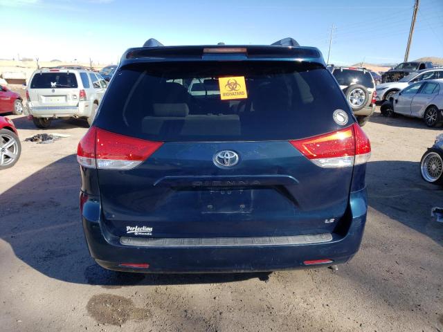 5TDKK3DC6BS108650 - 2011 TOYOTA SIENNA LE BLUE photo 6