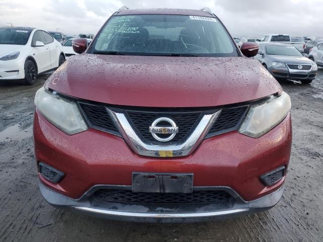 KNMAT2MT4FP507348 - 2015 NISSAN ROGUE S BURGUNDY photo 5