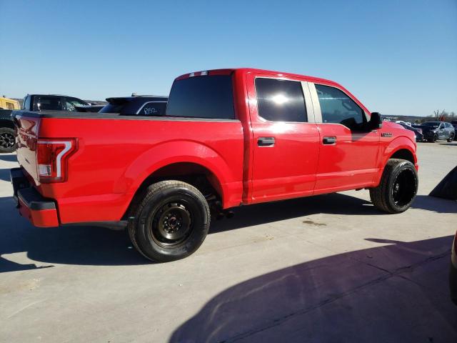 1FTEW1CP1HKD86835 - 2017 FORD F150 SUPERCREW RED photo 3