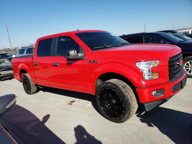 1FTEW1CP1HKD86835 - 2017 FORD F150 SUPERCREW RED photo 4