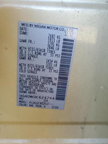 5N1AR2MN5DC624744 - 2013 NISSAN PATHFINDER S BEIGE photo 13