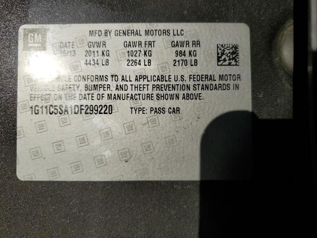1G11C5SA1DF299220 - 2013 CHEVROLET MALIBU 1LT GRAY photo 12