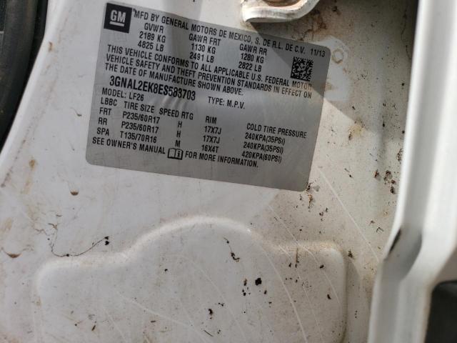 3GNAL2EK8ES583703 - 2014 CHEVROLET CAPTIVA LS 白色 照片 12