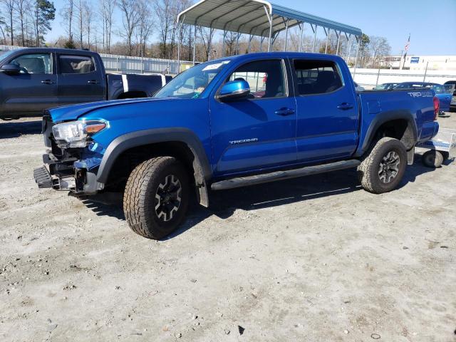 3TMCZ5AN0HM070262 - 2017 TOYOTA TACOMA DOUBLE CAB BLUE photo 1