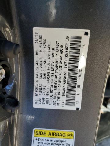 19UUA8F51AA020058 - 2010 ACURA TL SILVER photo 13