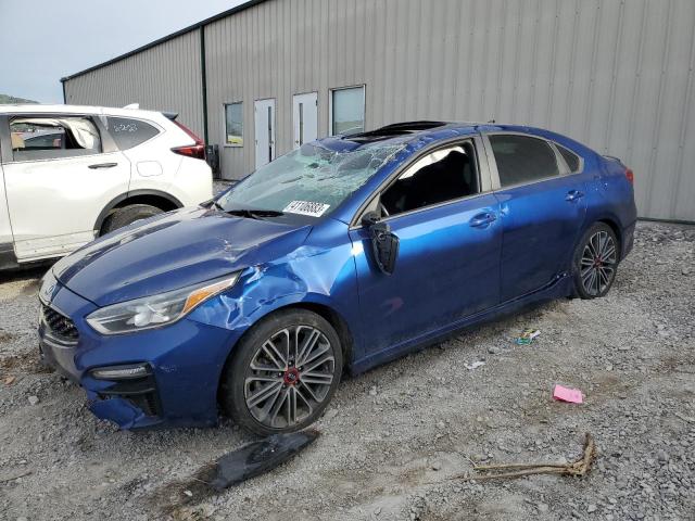 3KPF44AC6ME318488 - 2021 KIA FORTE GT BLUE photo 1