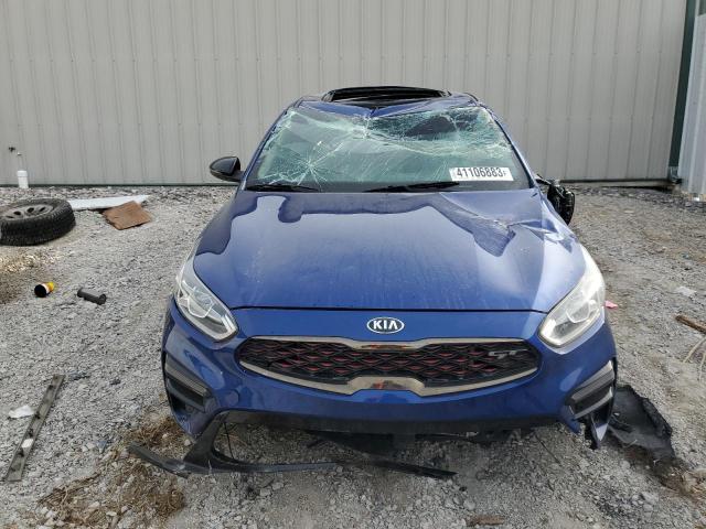 3KPF44AC6ME318488 - 2021 KIA FORTE GT BLUE photo 5