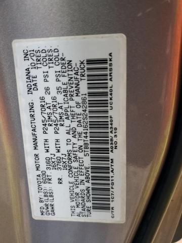 5TBBT44162S242861 - 2002 TOYOTA TUNDRA ACCESS CAB 灰色 照片 12