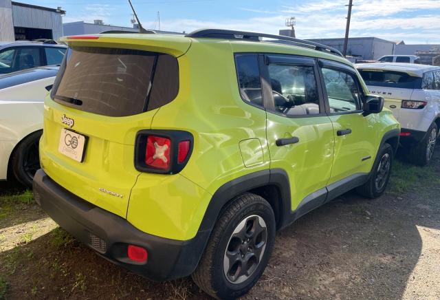 ZACCJAAH3HPG02370 - 2017 JEEP RENEGADE SPORT GREEN photo 4