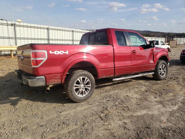 1FTFX1ETXDFB87250 - 2013 FORD F150 SUPER CAB MAROON photo 3