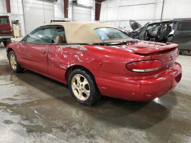 3C3EL55H3VT621725 - 1997 CHRYSLER SEBRING JXI MAROON photo 2