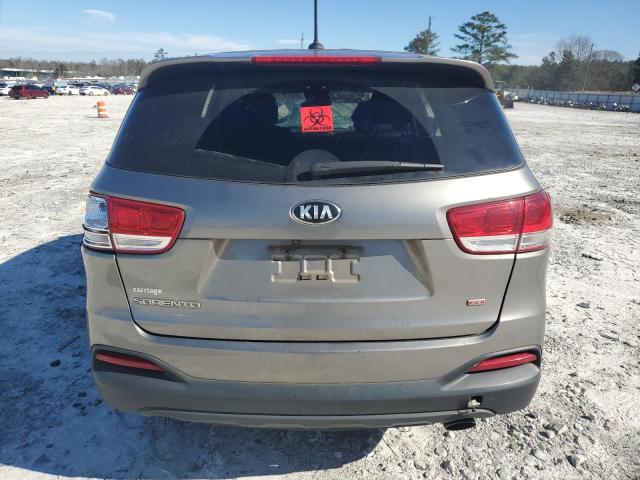 5XYPG4A39GG056520 - 2016 KIA SORENTO LX GRAY photo 6