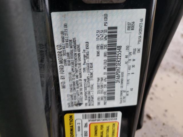 3FA6P0H73ER225548 - 2014 FORD FUSION SE BLACK photo 12