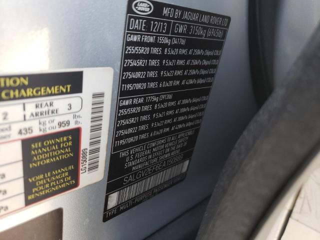 SALGV2EF6EA150889 - 2014 LAND ROVER RANGE ROVE AUTOBIOGRAPHY WHITE photo 12