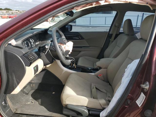 1HGCR2F36GA063660 - 2016 HONDA ACCORD LX BURGUNDY photo 7