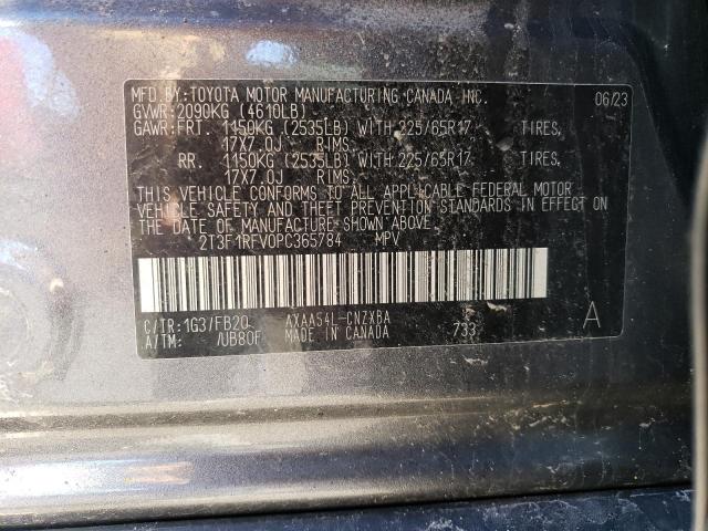 2T3F1RFV0PC365784 - 2023 TOYOTA RAV4 LE GRAY photo 13