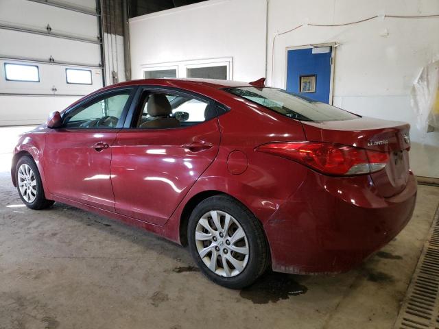 KMHDH4AE7CU292069 - 2012 HYUNDAI ELANTRA GLS RED photo 2