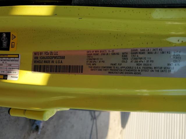 1C4HJXDG5PW523568 - 2023 JEEP WRANGLER SPORT YELLOW photo 14