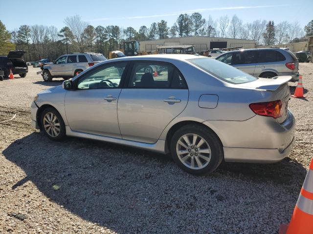 2T1BU40EX9C050441 - 2009 TOYOTA COROLLA BASE SILVER photo 2