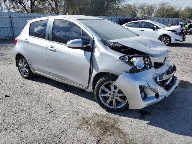 JTDKTUD32ED585756 - 2014 TOYOTA YARIS SILVER photo 4