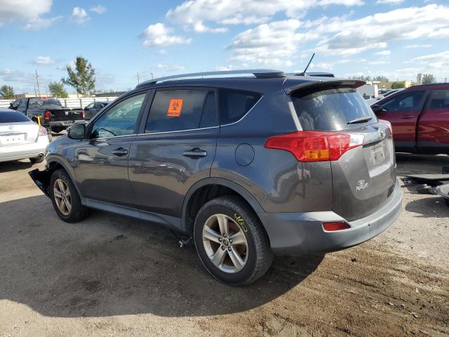 2T3WFREV6FW170787 - 2015 TOYOTA RAV4 XLE GRAY photo 2