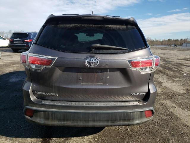 5TDJKRFHXFS145357 - 2015 TOYOTA HIGHLANDER XLE GRAY photo 6