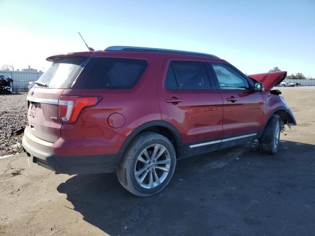 1FM5K8D89KGA38296 - 2019 FORD EXPLORER XLT RED photo 3