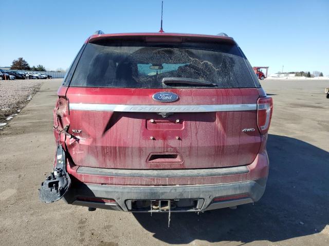 1FM5K8D89KGA38296 - 2019 FORD EXPLORER XLT RED photo 6