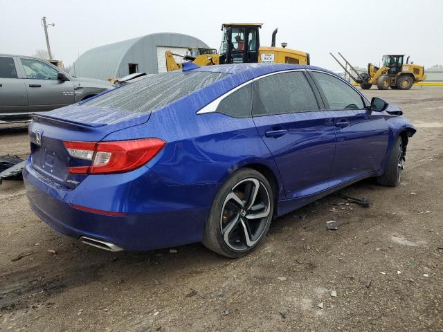 1HGCV1F32LA101465 - 2020 HONDA ACCORD SPORT BLUE photo 3