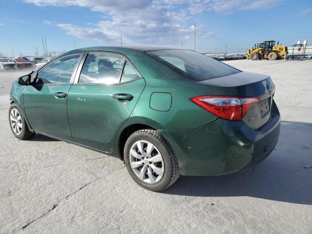 2T1BURHE9EC175944 - 2014 TOYOTA COROLLA L GREEN photo 2