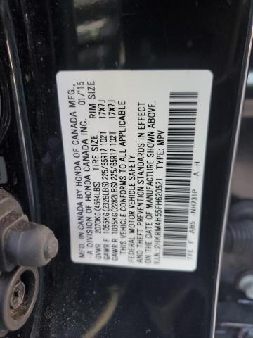 2HKRM4H55FH620521 - 2015 HONDA CR-V EX BLACK photo 12