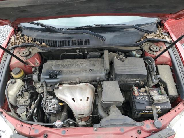 4T1BE46K48U262632 - 2008 TOYOTA CAMRY CE RED photo 11