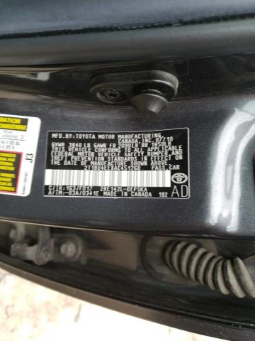 2T1BU4EEXAC451260 - 2010 TOYOTA COROLLA BASE GRAY photo 12