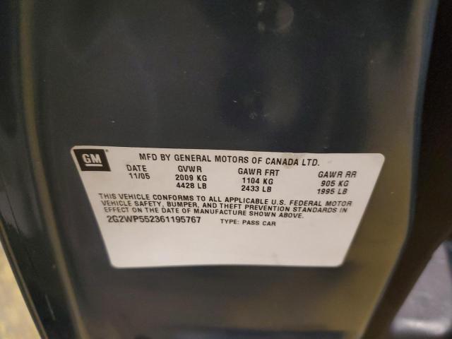 2G2WP552361195767 - 2006 PONTIAC GRAND PRIX 绿色 照片 12