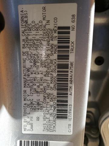 3TMJU62N27M032167 - 2007 TOYOTA TACOMA DOUBLE CAB PRERUNNER SILVER photo 12