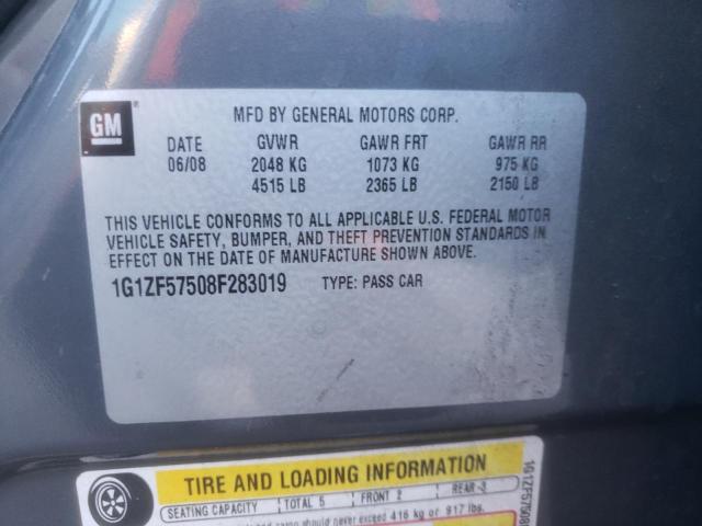 1G1ZF57508F283019 - 2008 CHEVROLET MALIBU HYBRID 灰色 照片 12