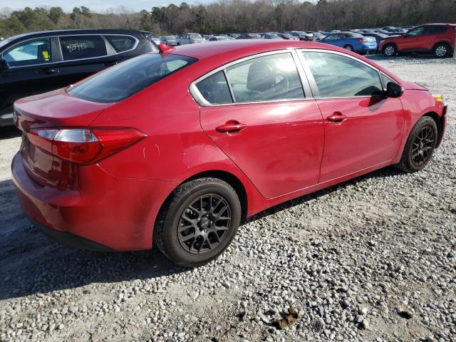 KNAFX4A65G5552538 - 2016 KIA FORTE LX RED photo 3