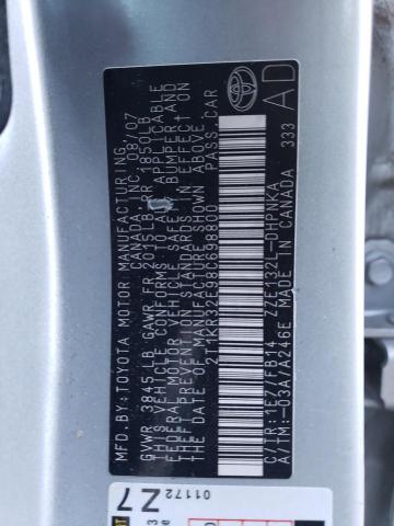 2T1KR32E98C698800 - 2008 TOYOTA COROLLA MA XR SILVER photo 13