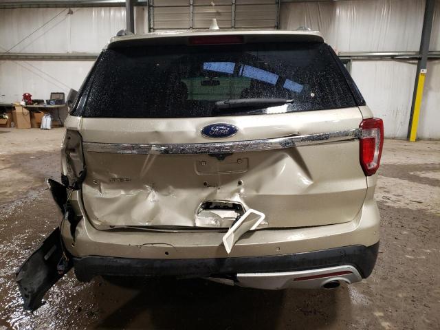 1FM5K8D85HGA41379 - 2017 FORD EXPLORER XLT BEIGE photo 6